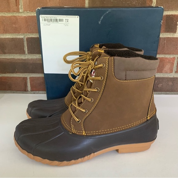 Aleader Mens Waterproof Duck Ankle Boots Lace Up US 10 M NEW - Picture 5 of 9